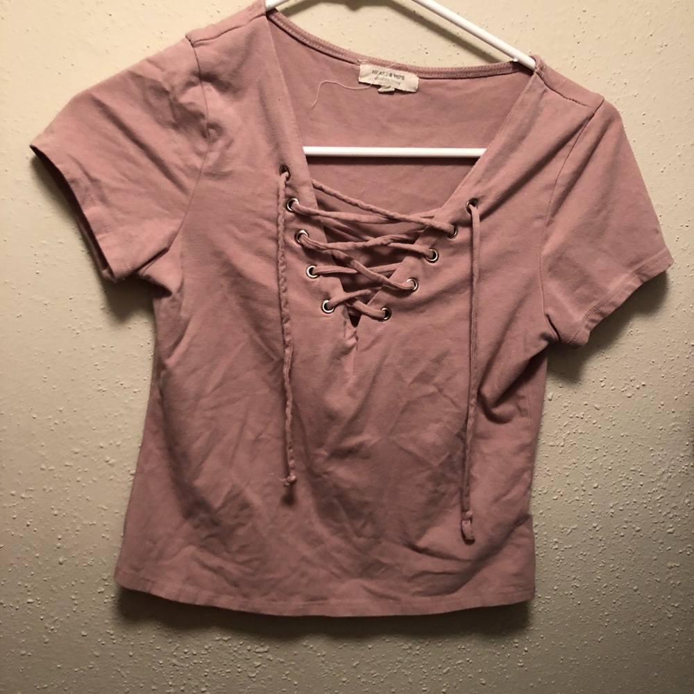 Peachy pink crop top